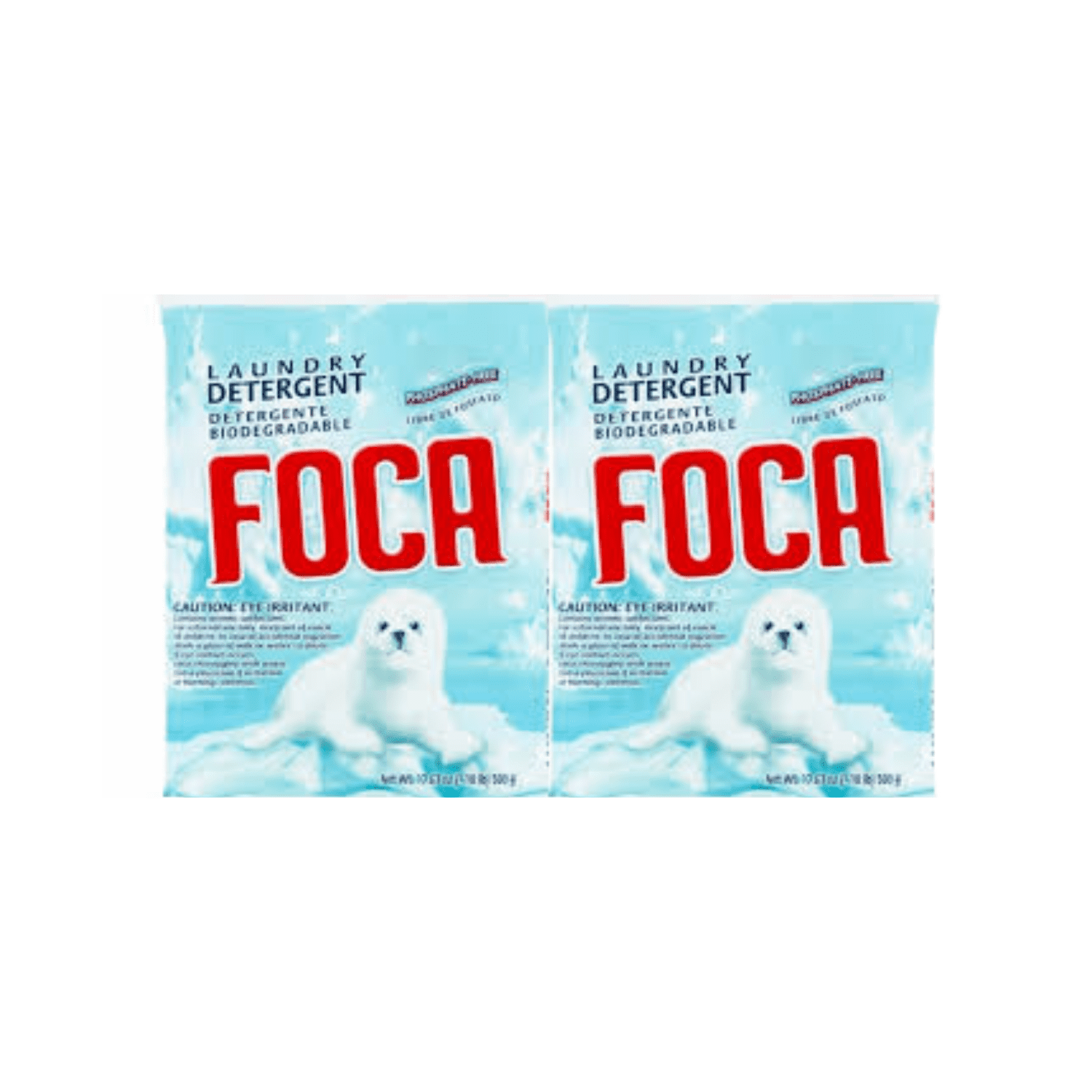 Foca Powder Laundry Detergent, Biodegradable Formula, (  6  X 1.10 lb Bag) ,6 pack