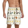 thumbnail image 2 of Wukai Funny Chicken Men’s Short Pajama Pants With Pockets Soft Sleep Pj Shorts for Men-Large, 2 of 6
