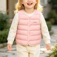 thumbnail image 2 of Splozh Kids Fleece Vests Lightweight Vest Warm Cute Sleeveless Jacket Soft Fall Winter Clothes Outerwear Coat,Light Pink,12-18 Months, 2 of 6