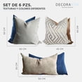thumbnail image 3 of Set x6 Cojines Decorativos Sala Almohadas Decoracion Hogar, 3 of 7