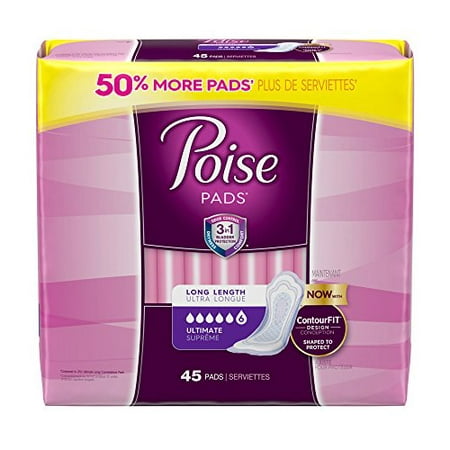 Absorbent Incontinence Overnight Pads Worry Free Wetness Leak Protection
