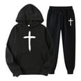 thumbnail image 1 of Men's Suits Product Category and Title Optimized for Performance Track and Field 2-Piece Hooded Sports Casual Running Set for Men, 1 of 2