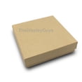 thumbnail image 3 of TheDisplayGuys Paquete de 100 cajas de regalo para joyas de papel de cartón relleno de algodón #33 - Marrón kraft (3 1/2" x 3 1/2" x 1""), 3 of 5