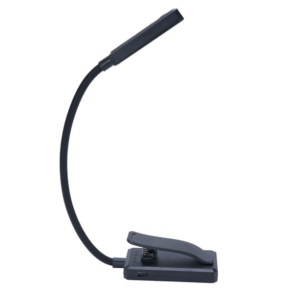 Luz De Lectura Con Clip, Luz De Libro LED Recargable De 1000 MAh Con 3 Niveles De Brillo, Ajuste De ángulo Flexible De Tubo Para Dormitorio, Oficina, Dormitorio, Viajes
