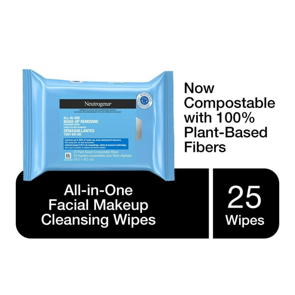 Neutrogena All-in-One Makeup Removing Cleansing Wipes, Eye Makeup Remover