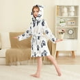 thumbnail image 4 of FORMRS Niños Bathrobe Unisex Hooded Robe Soft Plush Pajamas Sleepwear, Size 10-12T, Black Cat Paw, 4 of 7