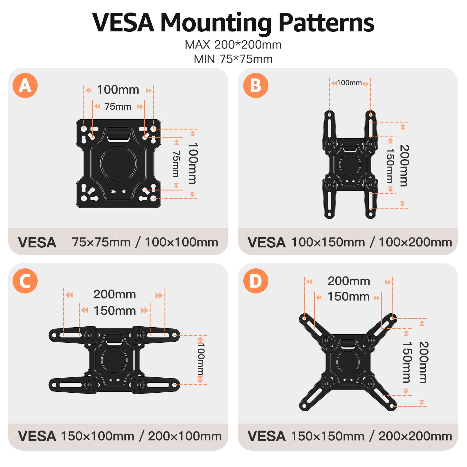 MOUNT PRO Full Motion Lockable RV TV Mount - Fits 13-43 Inch TVs, Max 33LBS, VESA 200x200mm - Perfect for Camper, Truck, Trailer, Marine Boat, Motor Home