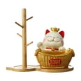 thumbnail image 3 of Bandeja de almacenamiento con forma de gato Macarena Figura de gato decoración del hogar regalo para llaves coleccionable Oro, 3 of 8