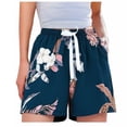 thumbnail image 4 of Pantalones de Cintura Elástica para las Mujeres Color Sólido de Cinco Puntos Pantalones Cortos de Pijama Casual Casa Cintura Elástica, Pantalones Cortos de Cintura Elástica Mujeres, 4 of 5