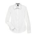 thumbnail image 4 of Devon & Jones DG530W Women's Crown Collection Solid Stretch Twill Woven Dress Shirt-White-3XL, 4 of 5