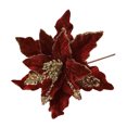 thumbnail image 4 of Flor de Navidad de franela de alta gama 2024, 28 cm, flor de imitación dorada y champán, decoración para árbol de Navidad, jarrón familiar, 4 of 4