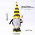 thumbnail image 2 of Spring Easter 17.32in Extendable Bee Gnome Plush Doll Telescopic Honey Bee Swedish Tomte Figurine Farmhouse Tiered Tray Tabletop Home Decoration, 2 of 8