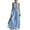 Sky Blue, variant on JULMCOMO Jumpsuits for Women Deep V Neck Open Back Dressy Jumpsuits Wide Leg Sleeveless Belted Pleated One Piece Summer Outfits Light Green 2XL