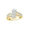 thumbnail image 2 of Diamond Cluster Floral Ring in 10K Gold (3/4 cttw) (I-Color, SI3/I1-Clarity), 2 of 4