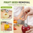 thumbnail image 5 of ROSEXIXI Apple Corer, 304 Stainless Steel Fruit Cutter 1.4 Inch Sharp Serrated Core Remover, Multipurpose Handheld Tool for Pears, Peppers, Kitchen Cooking & Salad Prep, 5 of 6