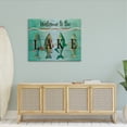 thumbnail image 2 of Stupell Welcome Lake Nautical Fishing Rope Landscape Painting Gallery Wrapped Canvas Print Wall Art, 2 of 7