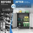thumbnail image 6 of IKIMI 34.65"H Metal Storage Cabinet with Wheels, Locking Garage Tool Cabinet with Adjustable Shelf, Black & Gray, 6 of 8