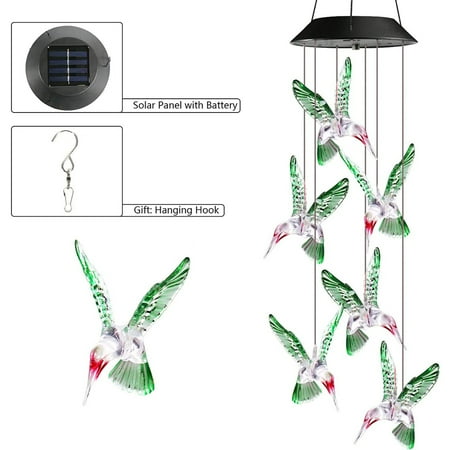 Solar String Light Color Changing Animal Wind Chimes Lamp LED ...