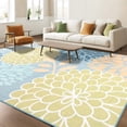 thumbnail image 3 of Ultrug Boho Floral Area Rug Soft Modern Rugs Washable Carpet for Living Room Bedroom Home Decor,4'x6',Blue, 3 of 7