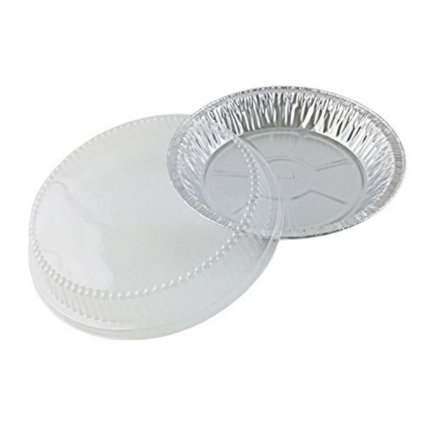 Pactogo 9" Aluminum Foil Pie Pans 1 1/4" Extra Deep with Clear Dome