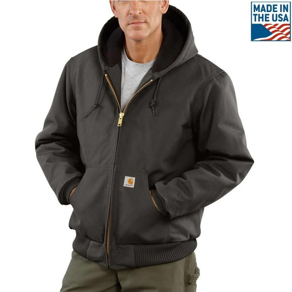 Men's Quilted Flannel Lined Duck Active Jacket (Gravel)