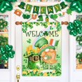 thumbnail image 5 of St Patricks Day Flag, St. Patrick''s Day Flags 28 x 40 Double Sided, Saint Patricks Day Burlap House Flag with Leprechaun Gnomes Shamrock Clover Green Hat Welcome Signs for Outdoor Lawn Garden Decor, 5 of 6