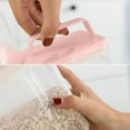 thumbnail image 6 of 3L Rice Storage Container, Airtight Cereal Flour Dispenser with Pouring Spout and Measuring Cup, BPA Free,Kitchen Plastic Clear Dry Food Storage Bin for Grain Oatmeal Snacks(Pink), 6 of 8