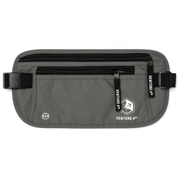 VENTURE 4TH Travel Money Belt - RFID Blocking (Gray)