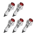 thumbnail image 1 of Unique Bargains Indicator Light DC 24V, LED Bulbs Red, Metal Shell Panel Mount 5/16' 8mm 5Pcs, 1 of 6
