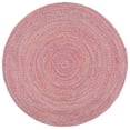 thumbnail image 2 of SAFAVIEH Braided Isidor Solid Cotton Reversible Area Rug, Pink/Yellow, 6' x 6' Round, 2 of 7