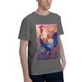 thumbnail image 2 of Bingfone Rooster Oil Painting Men'S Loose Fit Short-Sleeve Pocket T-Shirt, 2 of 7