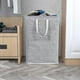thumbnail image 5 of Cesto para ropa sucia de 72 l, plegable, de tela impermeable, de gran capacidad, color gris, 40 x 30 x 60 cm, 5 of 5