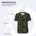 thumbnail image 5 of Fotbe Pineapples Baseball Jersey Shirt for Men and Women, Casual Short Sleeves Button Down T-Shirt-Medium, 5 of 9