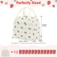 thumbnail image 4 of Inosoo Stylish Insulated Tote Lunch Bags for Women – Perfect for School or Work, Black Bow, 4 of 13
