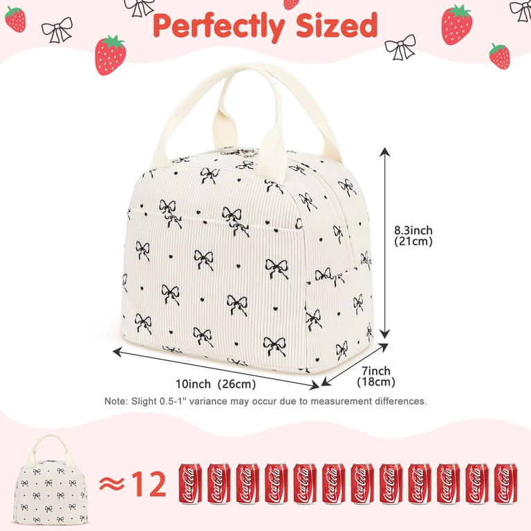Inosoo Insulated Corduroy Lunch Bag for Women photo 3