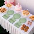 thumbnail image 2 of Inadays 175Pcs Disposable Party Supplies Includes Green Paper Plates Cup Napkins Forks Spoons Knives, Dinnerware Set for Garden Party Birthday BBQ Baby Shower Wedding, Serve 25 Guests, 2 of 7