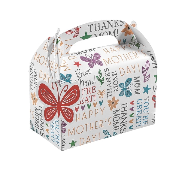 Fun Express Mother’s Day Favor Boxes with Tags - 12 Pc