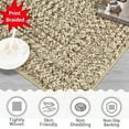 thumbnail image 3 of GlowSol 3' x 5' Area Rug Modern Braided Print Rugs for Living Room Bedroom Non-Slip Low Pile Accent Rug Washable Floor Cover, Natural, 3 of 8