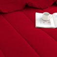thumbnail image 5 of Light Weight & Breathable Thicker Design Comforter, 300 GSM All Season, 600-TC 100% Egyptian Cotton - OverSized King Plus Size ( 120" x 128" ) Inches, 1pc Comforter Only, (Red), 5 of 6
