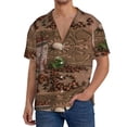 thumbnail image 3 of KLL Coffee Beans Print Men's Shirt Short Sleeve Button Down Summer Cuba Beach Shirts- 3X-Large, 3 of 7