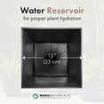 thumbnail image 6 of Tierra Verde 2 Pack Indoor Outdoor 28” Self Watering Planter, Sonata, Black, 6 of 8