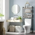 thumbnail image 3 of HOOBRO Over The Toilet Storage, 3-Tier Industrial Bathroom Organizer, Bathroom Storage Toilet Rack Gray BG41TS01, 3 of 7