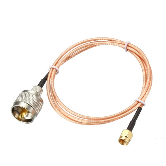 Uxcell SMA Male to UHF PL-259 Male RG316 RF Coaxial Coax Cable 6 Ft Silver Tone 1pcs