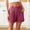 Wine#07, variant on Women's Summer Cotton Linen Shorts High Elastic Waisted Athletic Short Womens Casual Solid Loose Fits Comfy Workout Gym Running Short