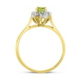 thumbnail image 5 of 14k Yellow Gold Oval Peridot And Diamond Ring, 5 of 6