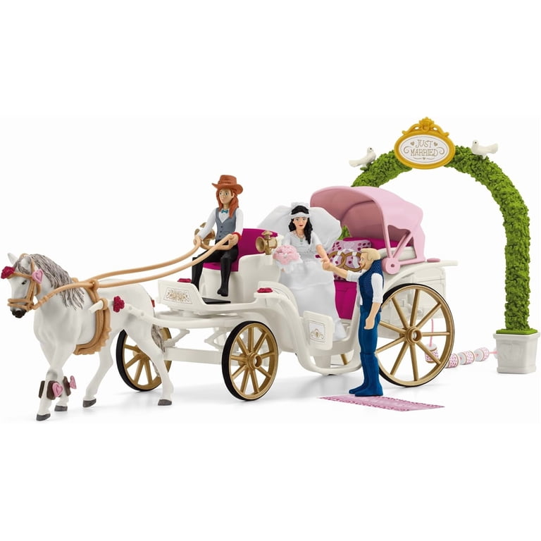 schleich Horse Club - Wedding Carriage Playset with Horse, Bride