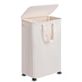 thumbnail image 1 of Cesto de ropa Vincona Slim con tapa y ruedas 75 L, color beige, 1 of 7