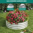 thumbnail image 4 of Heavy-Duty Galvanized Steel Raised Garden Bed - Round Metal Planter Box Kit with Open Bottom, Rust-Resistant, Protective Rubber Edging, Easy Assembly for Vegetables, Flowers, Herbs, 4 of 7