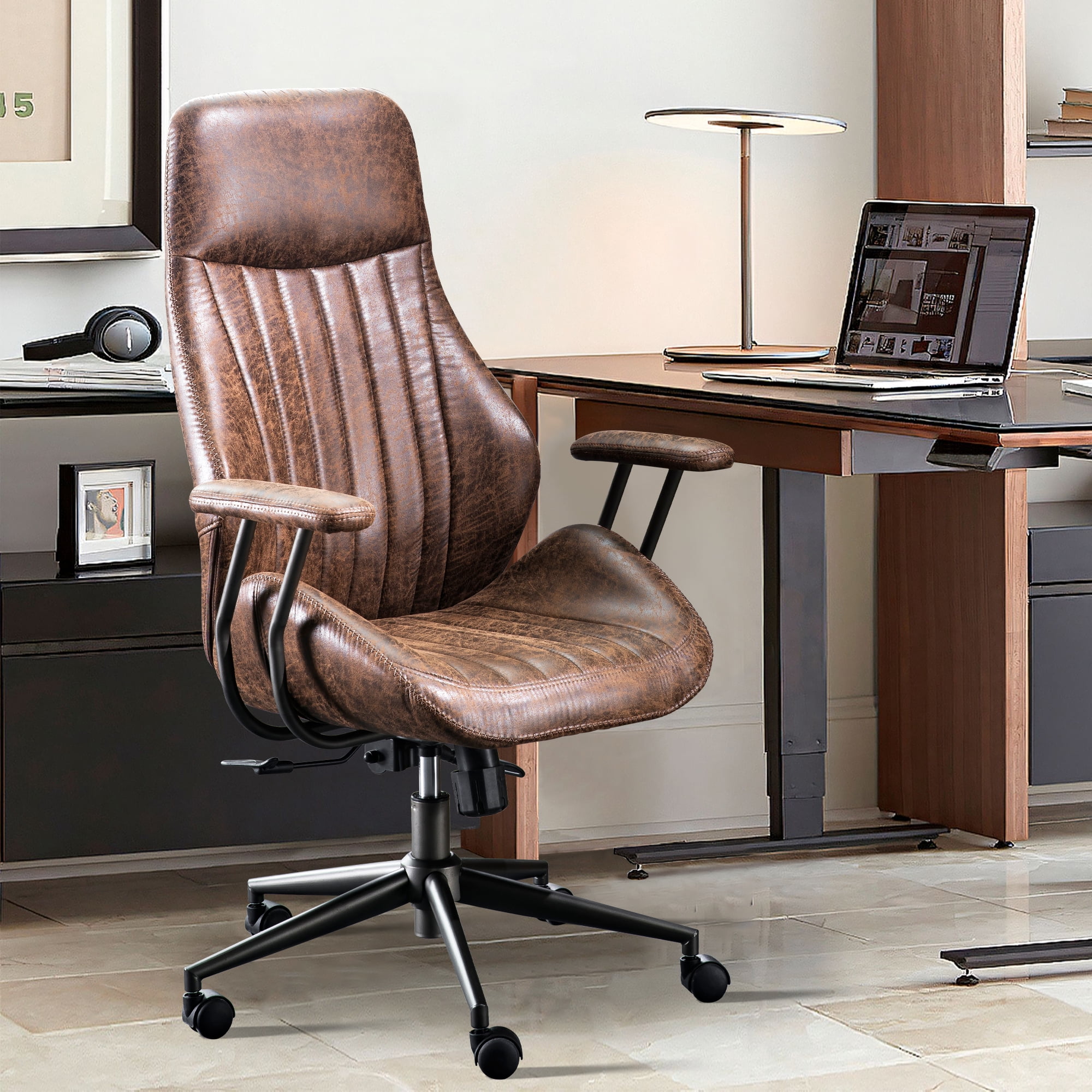 Ovios Ergonomic Home Office Chair Lumbar Support High Back Computer Chair Rolling Swivel Task Chairs with Wheels