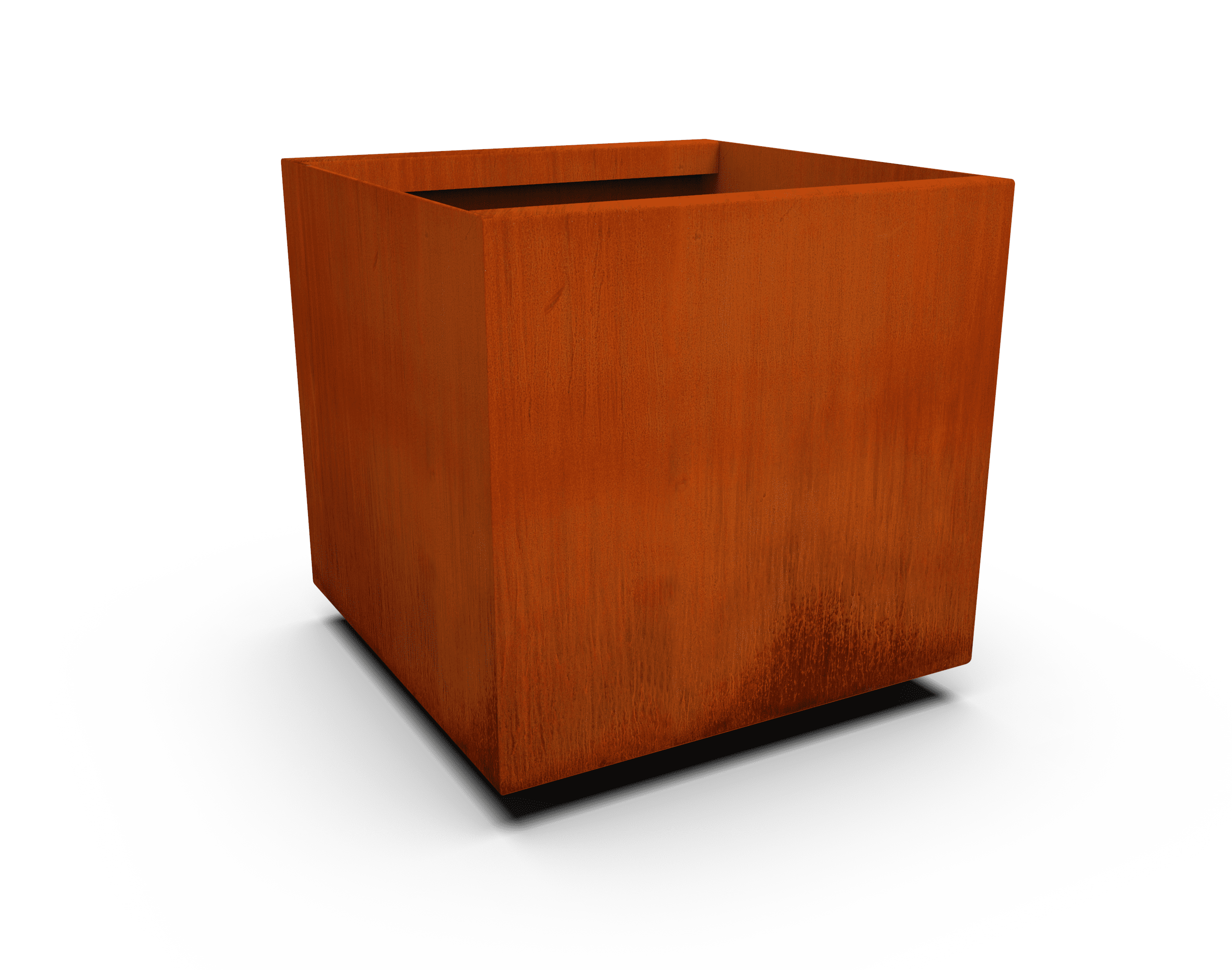 PLANTERCRAFT Corten Steel metal planter box, Square & Cube sizes, Modern garden steel planters
